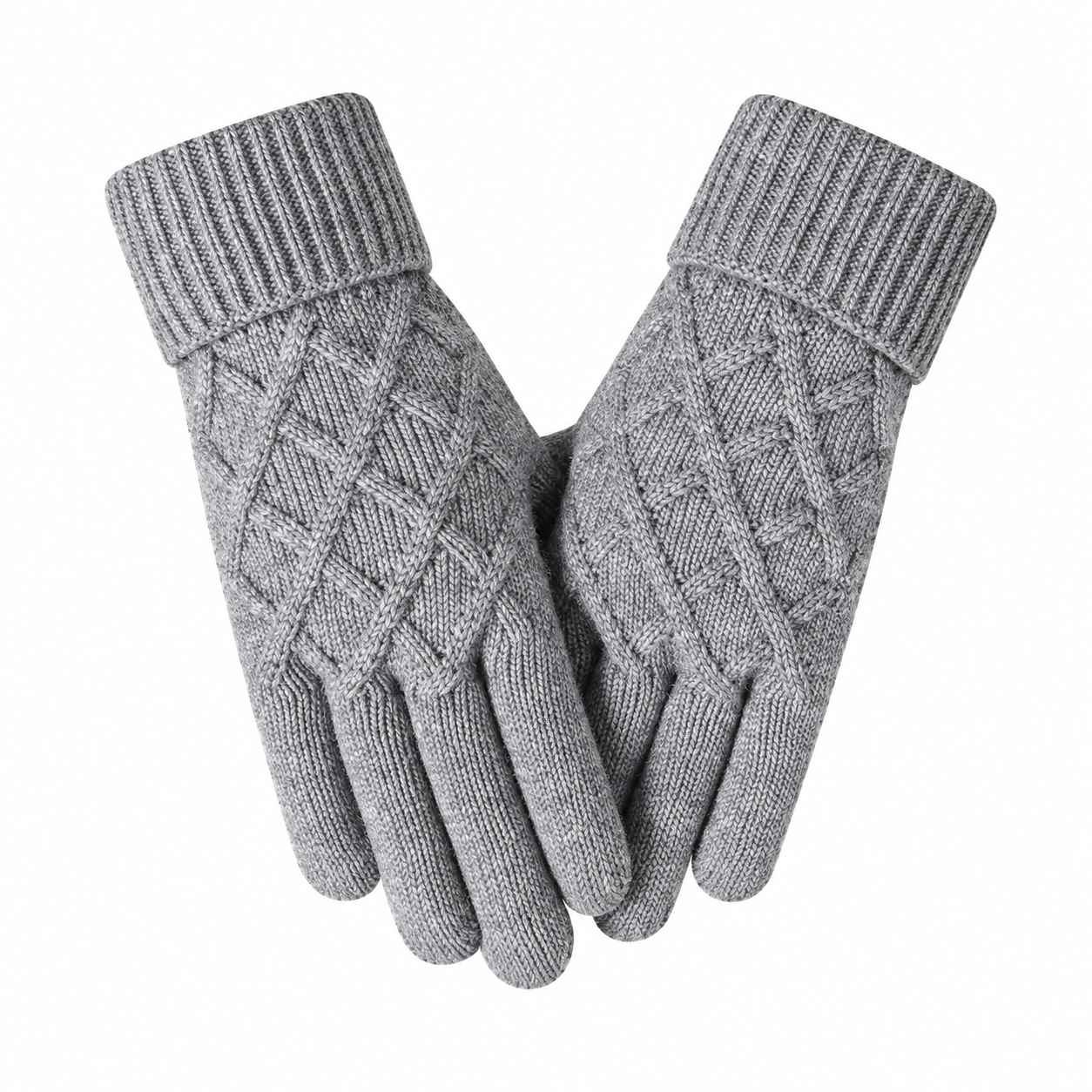 Fleece Lined Touchscreen Winter Knit Gloves