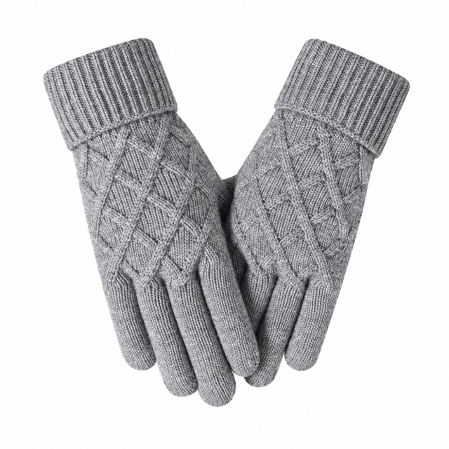Fleece Lined Touchscreen Winter Knit Gloves