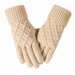 Fleece Lined Touchscreen Winter Knit Gloves