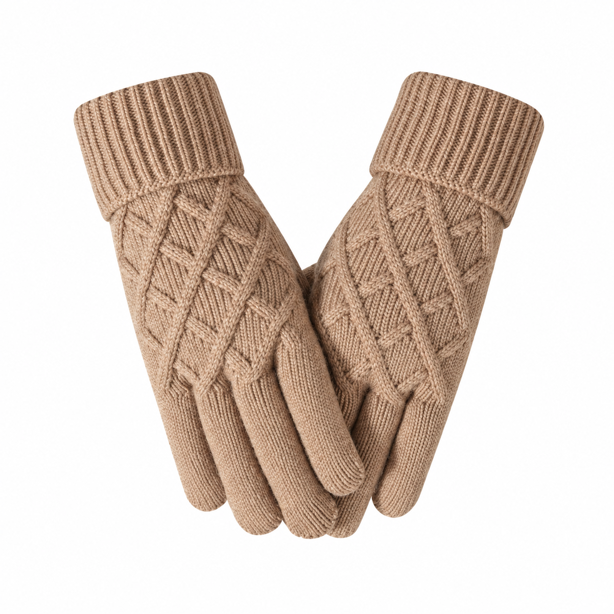 Fleece Lined Touchscreen Winter Knit Gloves