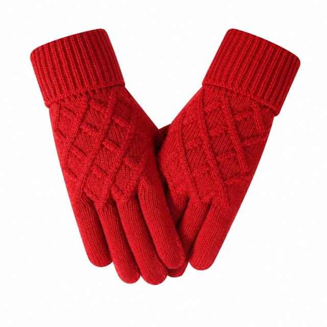 Fleece Lined Touchscreen Winter Knit Gloves
