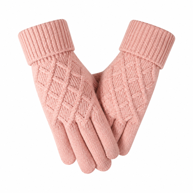 Fleece Lined Touchscreen Winter Knit Gloves
