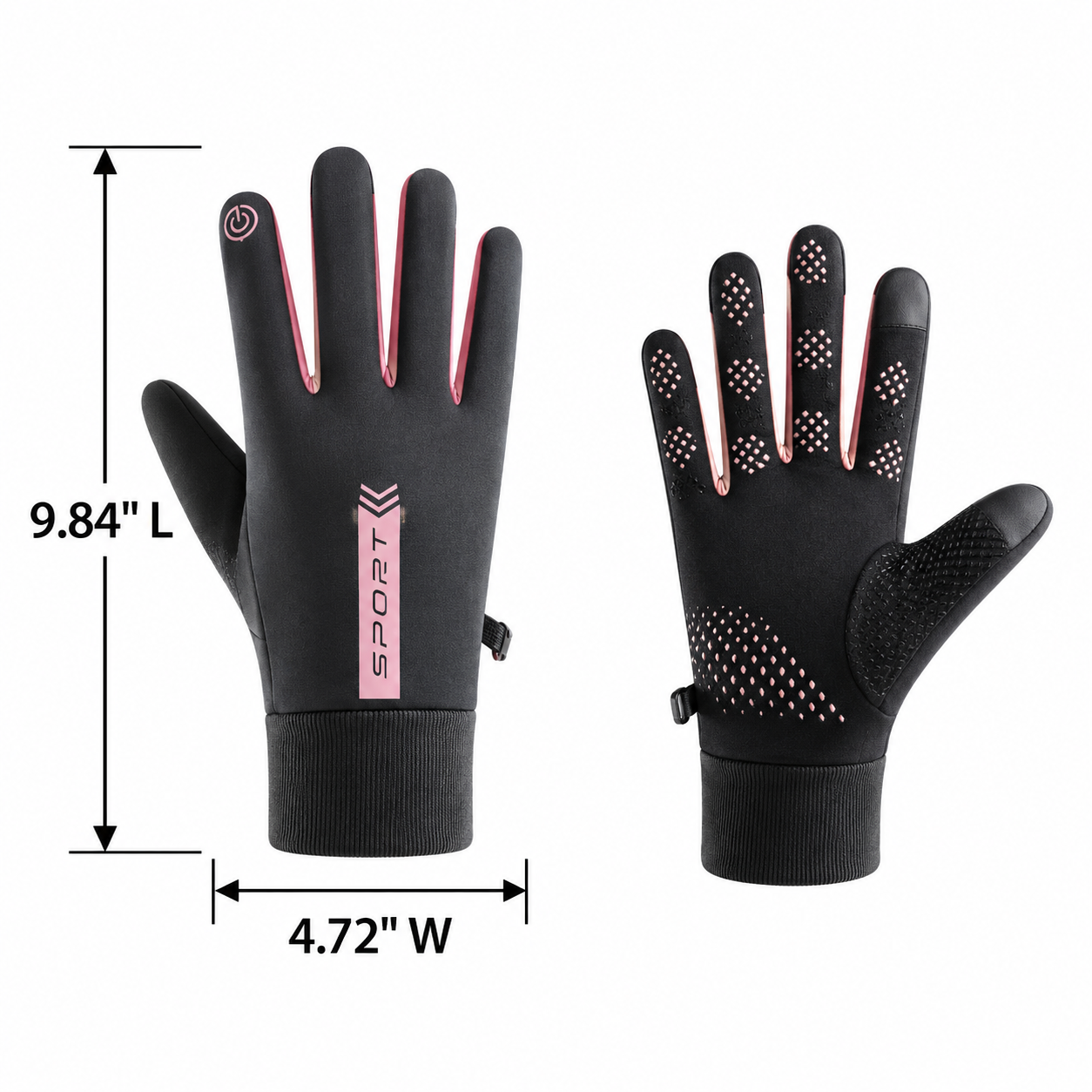Fleece Lined Waterproof Touchscreen Sports Gloves