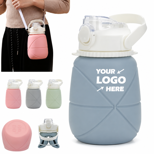 Foldable Silicone Water Bottle With Flip-Top Spout