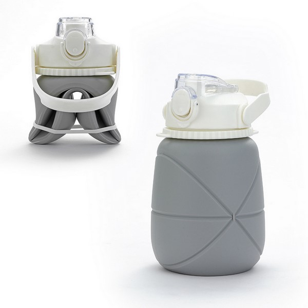 Foldable Silicone Water Bottle With Flip-Top Spout