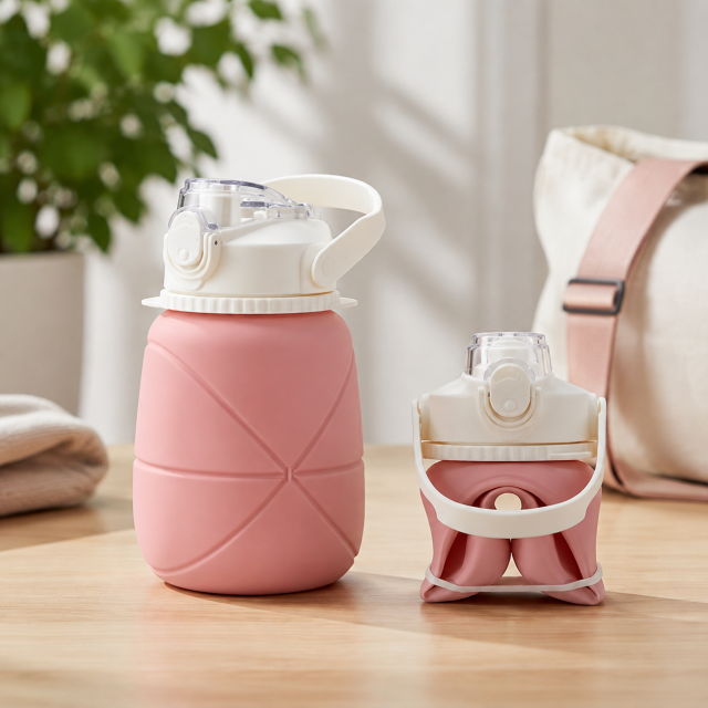 Foldable Silicone Water Bottle With Flip-Top Spout