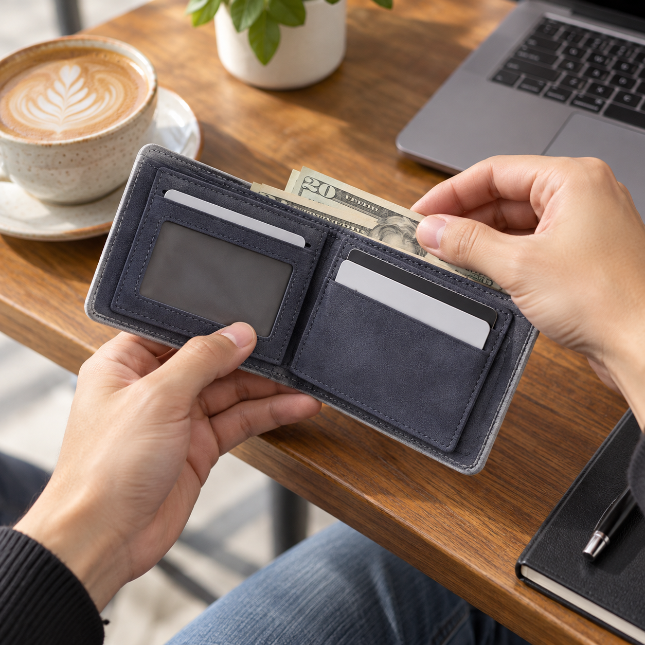 Geometric PU Multi Card Slot Wallet