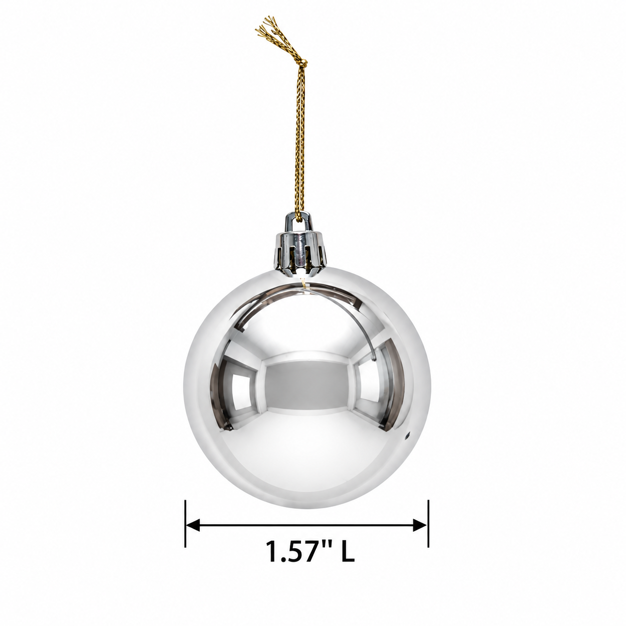Glossy Plastic Christmas Ball Ornament