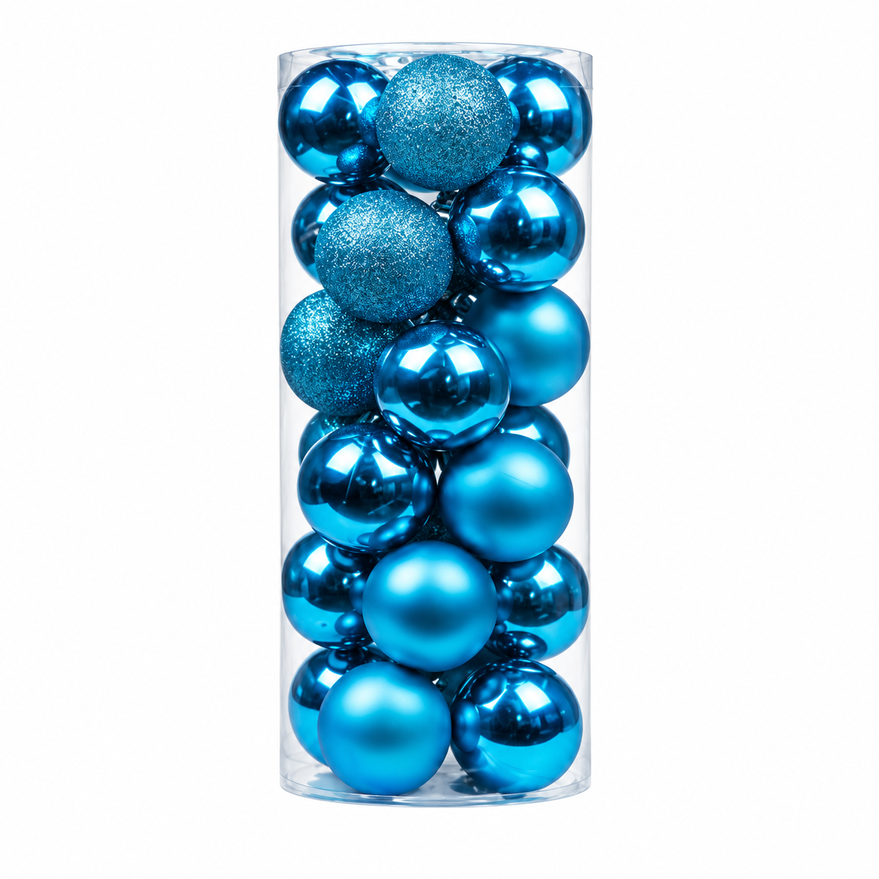 Glossy Plastic Christmas Hanging Ball Ornament