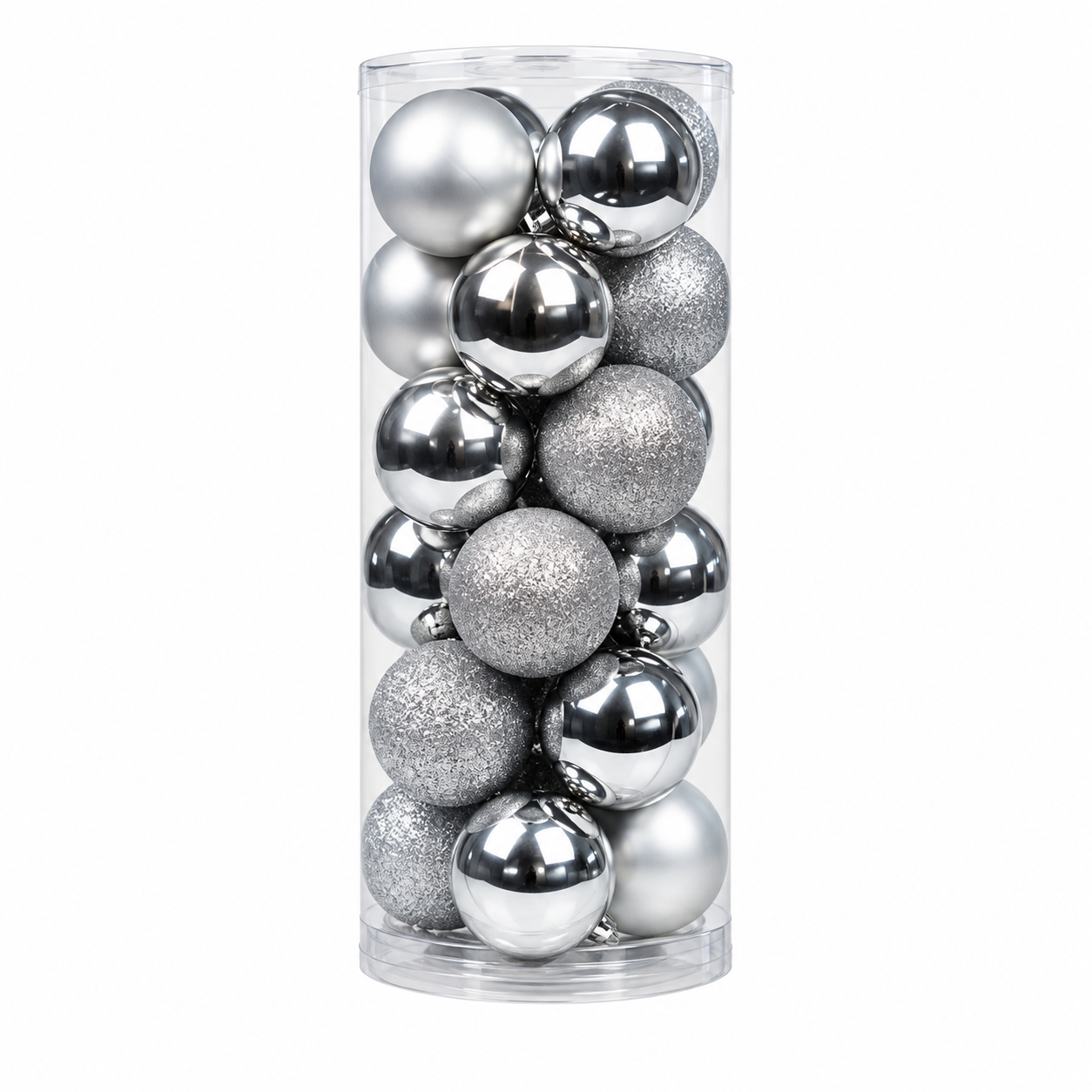 Glossy Plastic Christmas Hanging Ball Ornament