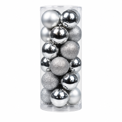 Glossy Plastic Christmas Hanging Ball Ornament