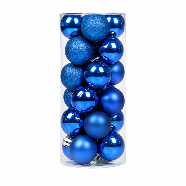 Glossy Plastic Christmas Hanging Ball Ornament