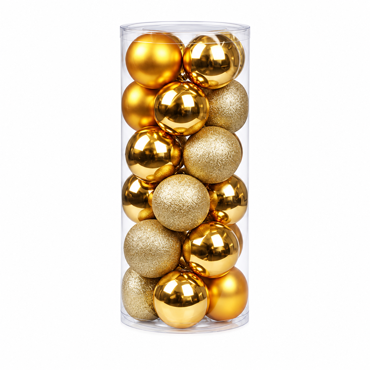 Glossy Plastic Christmas Hanging Ball Ornament