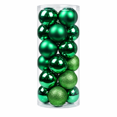 Glossy Plastic Christmas Hanging Ball Ornament