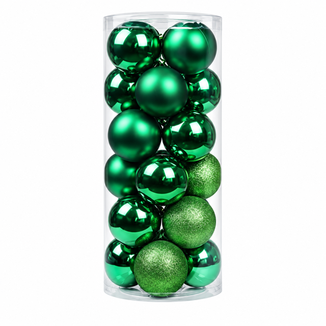 Glossy Plastic Christmas Hanging Ball Ornament