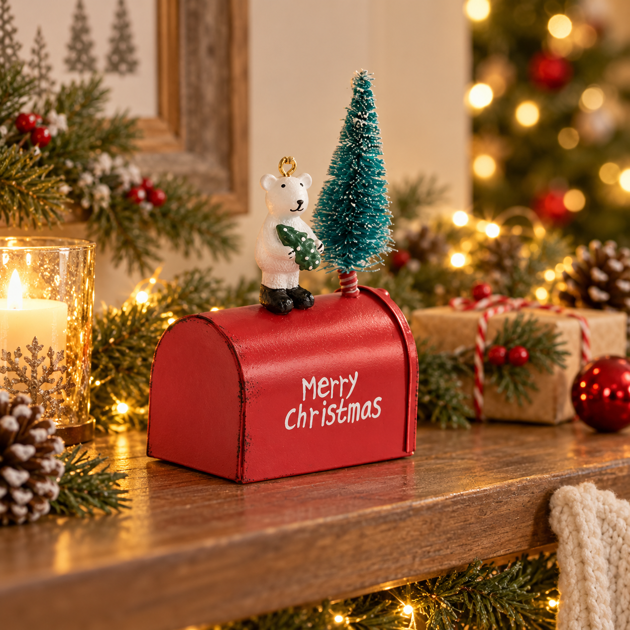 Iron Christmas Mailbox Ornament