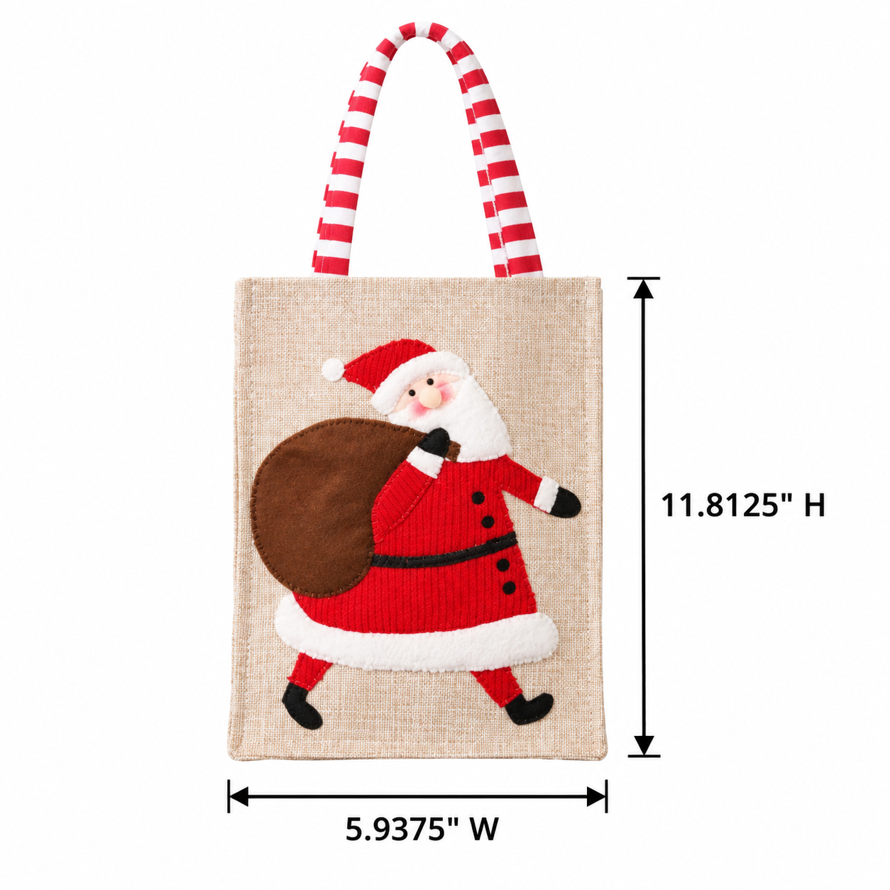 Jute Non Woven Christmas Gift Tote Bag