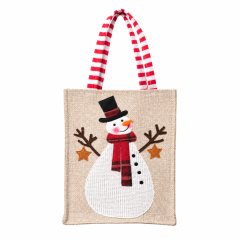 Jute Non Woven Christmas Gift Tote Bag