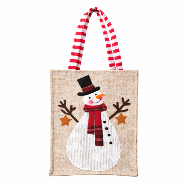 Jute Non Woven Christmas Gift Tote Bag