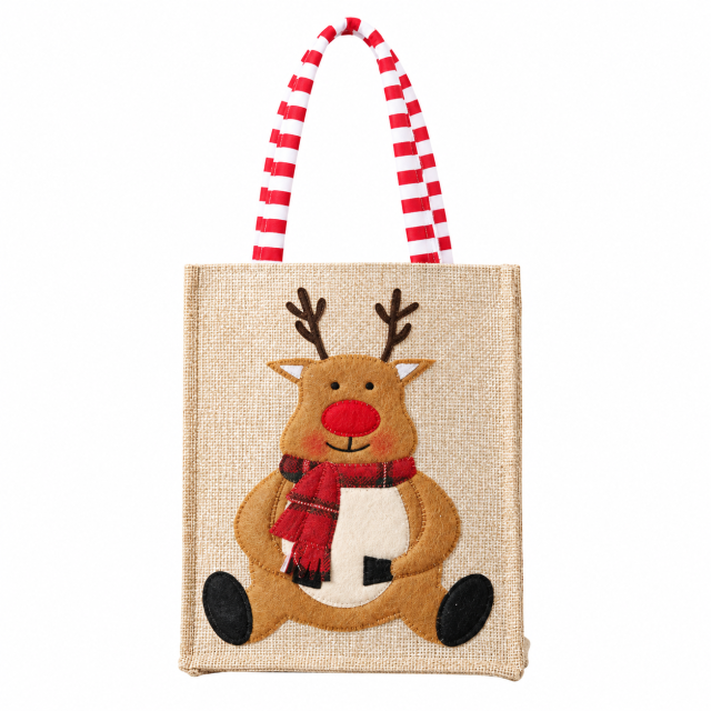 Jute Non Woven Christmas Gift Tote Bag