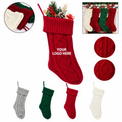 Knitted Christmas Stocking Gift Holder