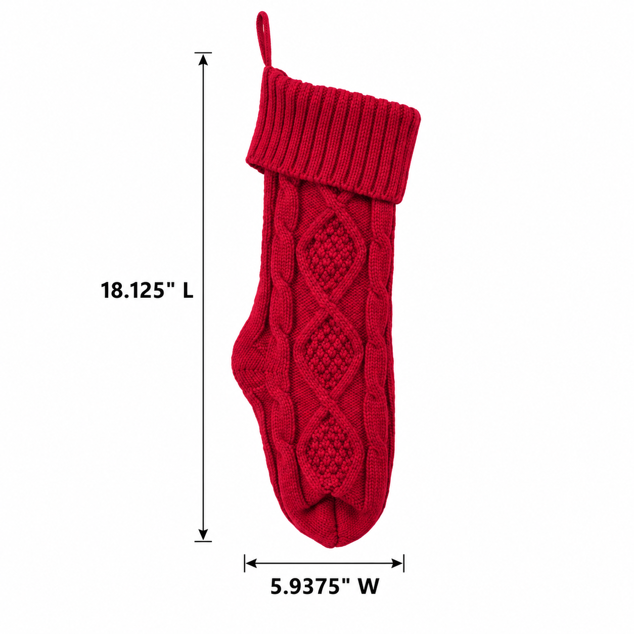 Knitted Christmas Stocking Gift Holder