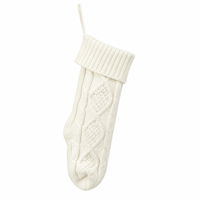 Knitted Christmas Stocking Gift Holder