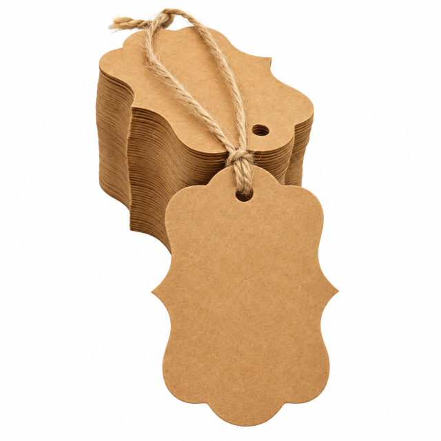 Kraft Paper Gift Tags with Prepunched Hole