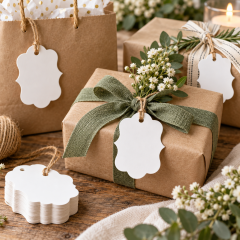 Kraft Paper Gift Tags with Prepunched Hole