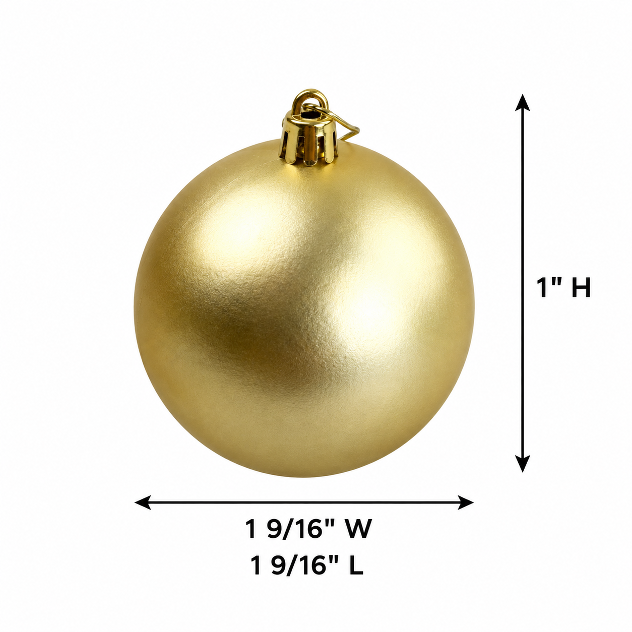 Matte Round Plastic Holiday Ornament