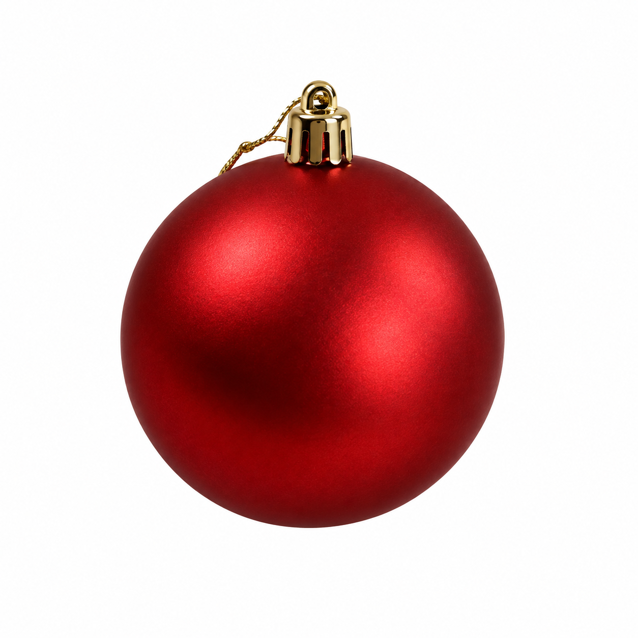Matte Round Plastic Holiday Ornament