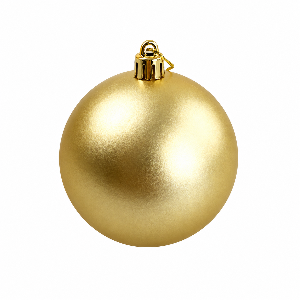 Matte Round Plastic Holiday Ornament