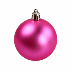 Matte Round Plastic Holiday Ornament