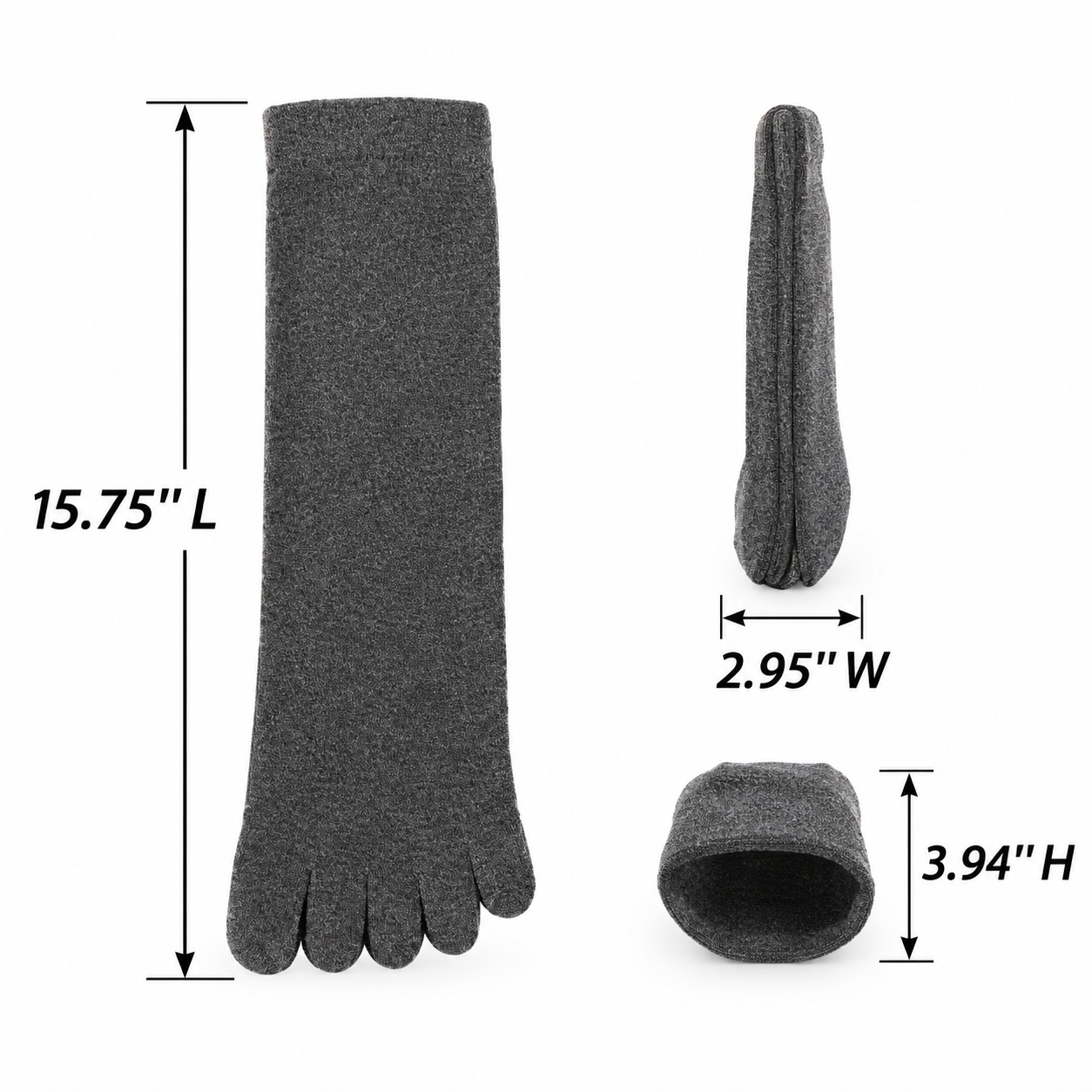 Mens Five Toe Cotton Blend Socks