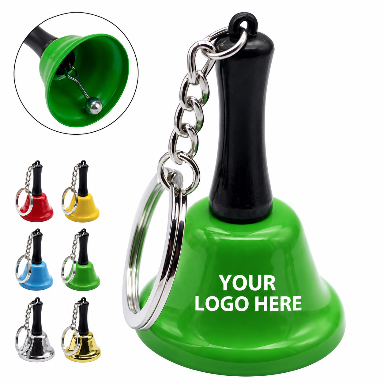 Metal Bell Keychain Charm