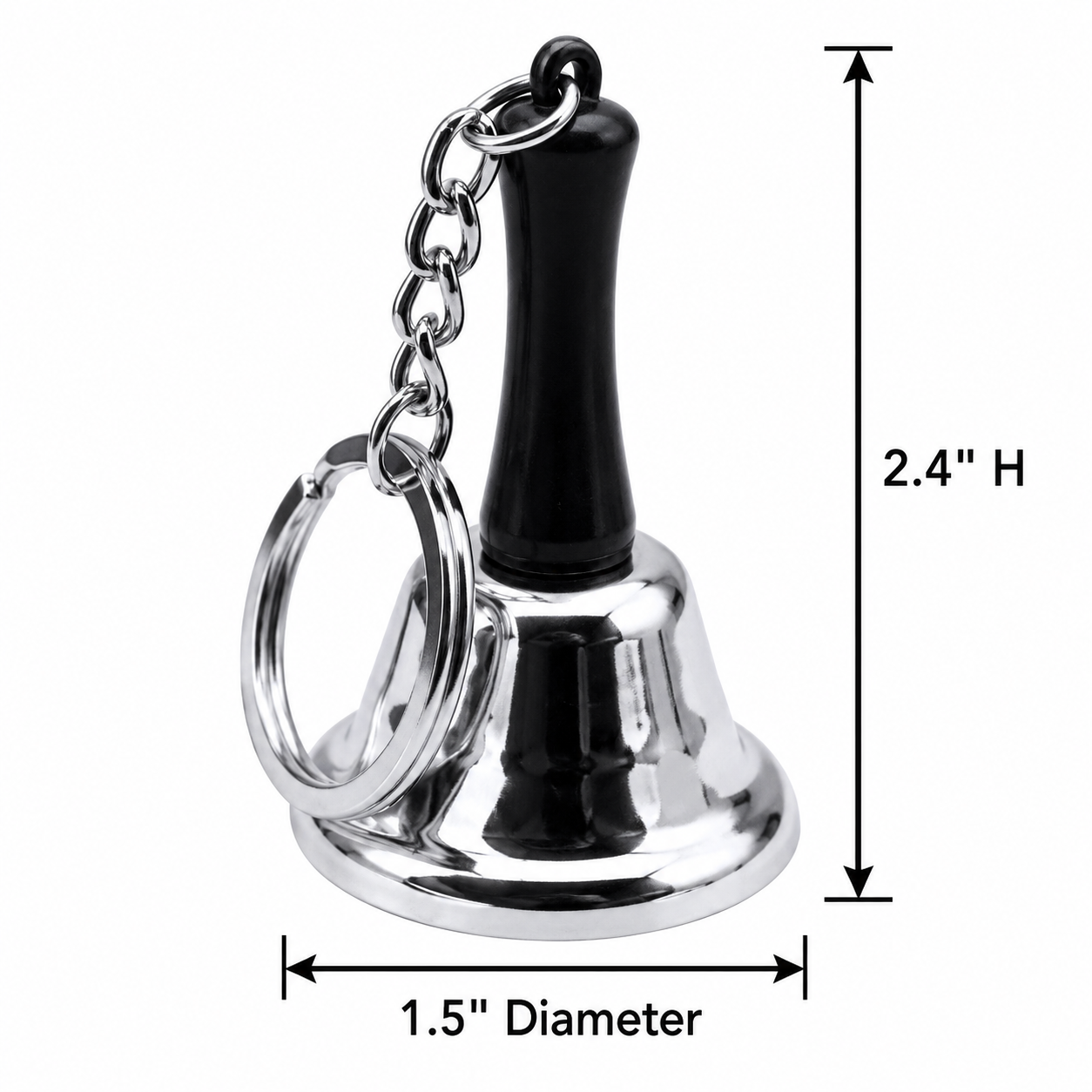 Metal Bell Keychain Charm