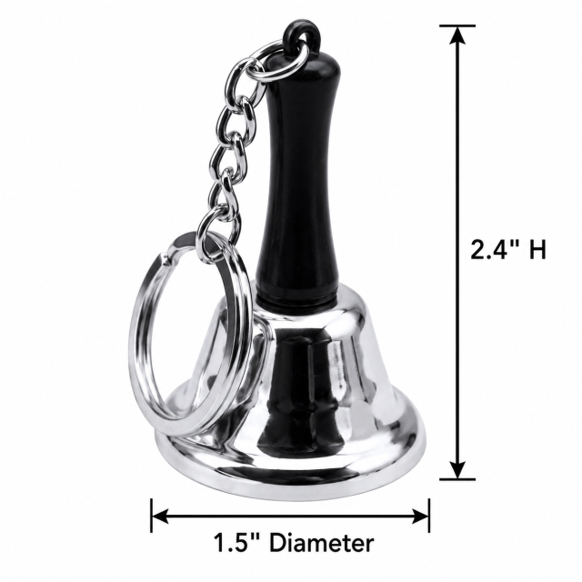 Metal Bell Keychain Charm
