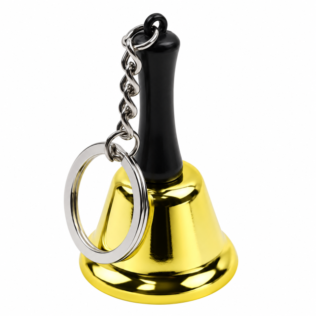 Metal Bell Keychain Charm