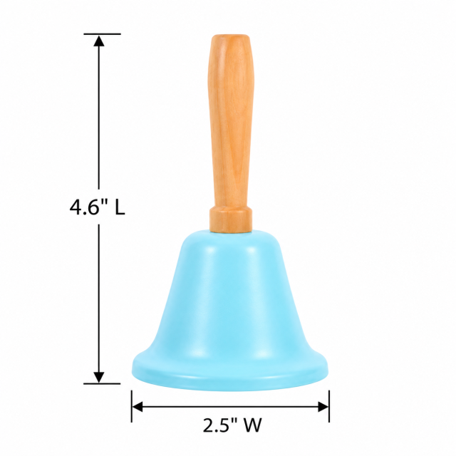 Metal Hand Bell with Ergonomic Handle