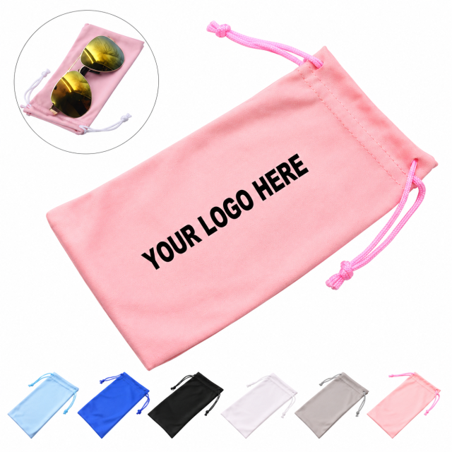 Microfiber Drawstring Eyeglasses Pouch