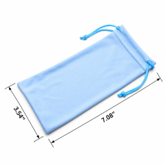 Microfiber Drawstring Eyeglasses Pouch