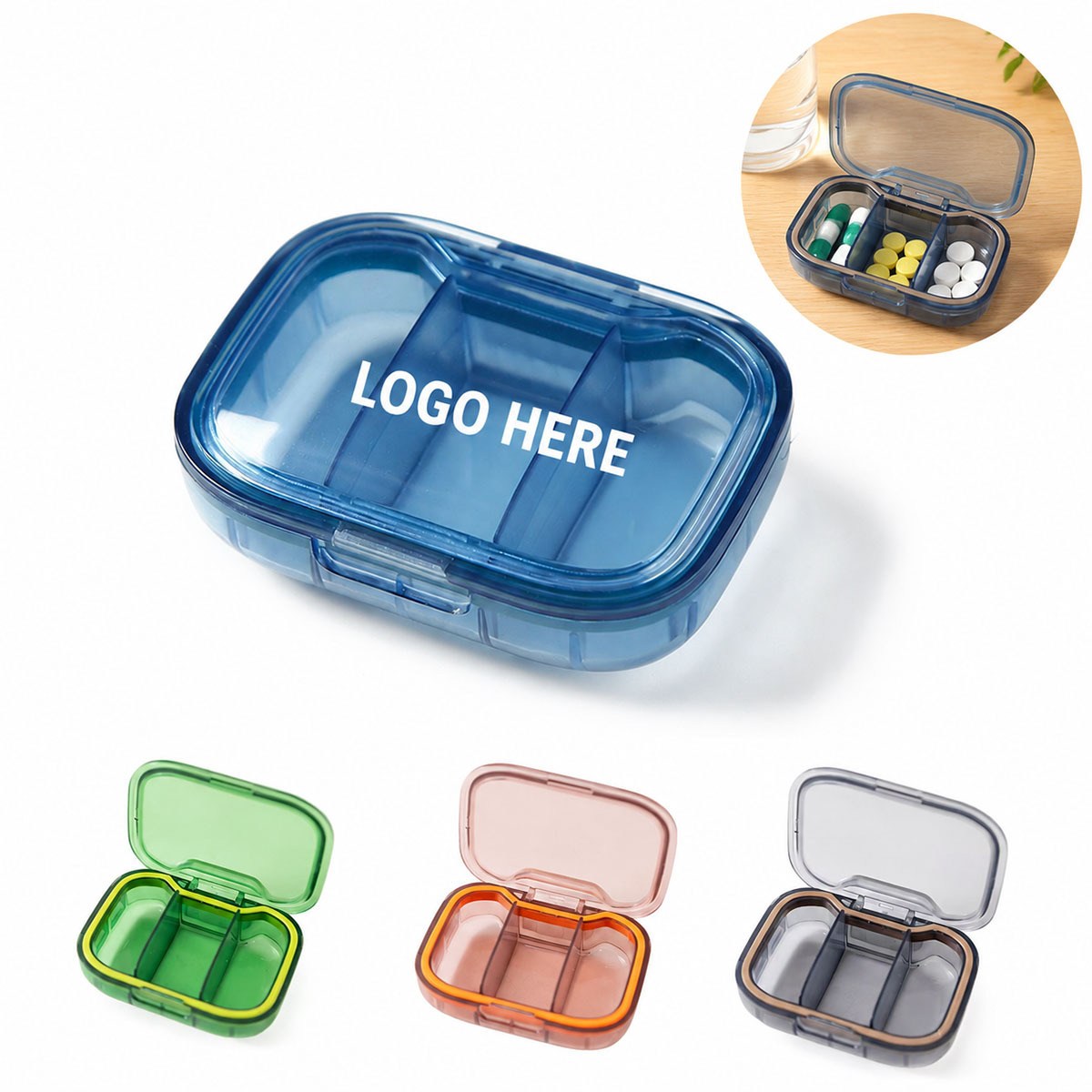 Mini 3-Compartment Pill Organizer