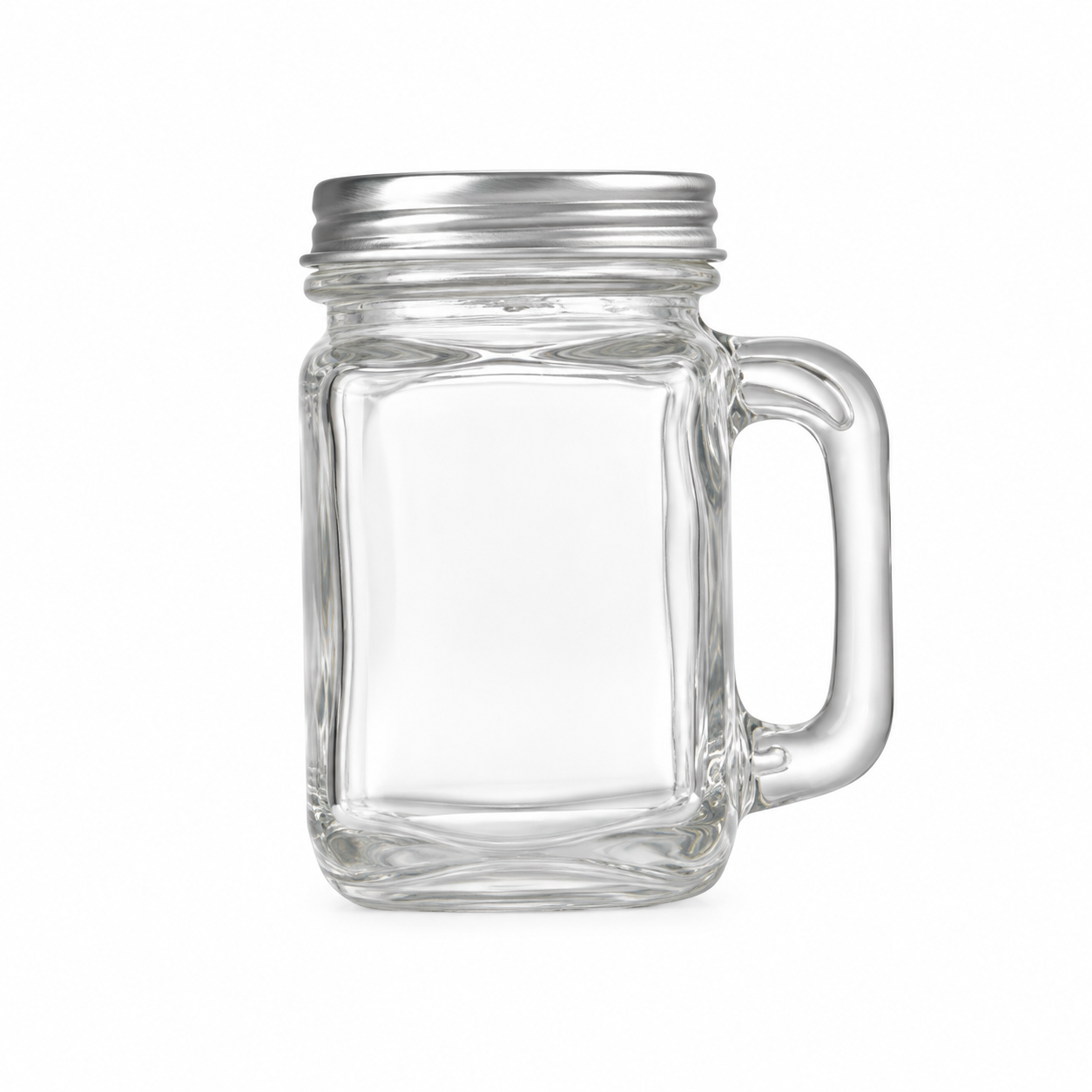 Mini Glass Mason Jar with Lid and Handle