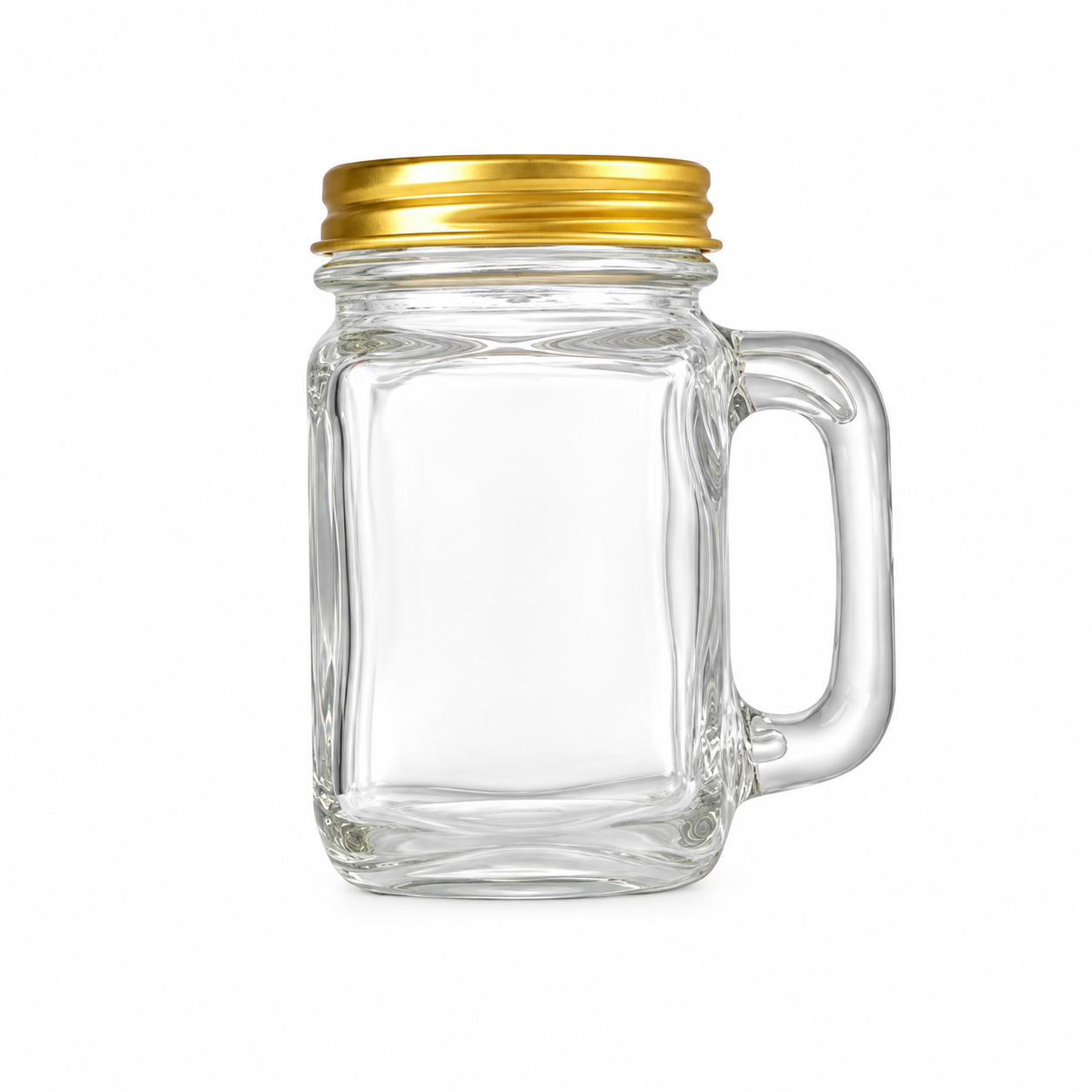 Mini Glass Mason Jar with Lid and Handle