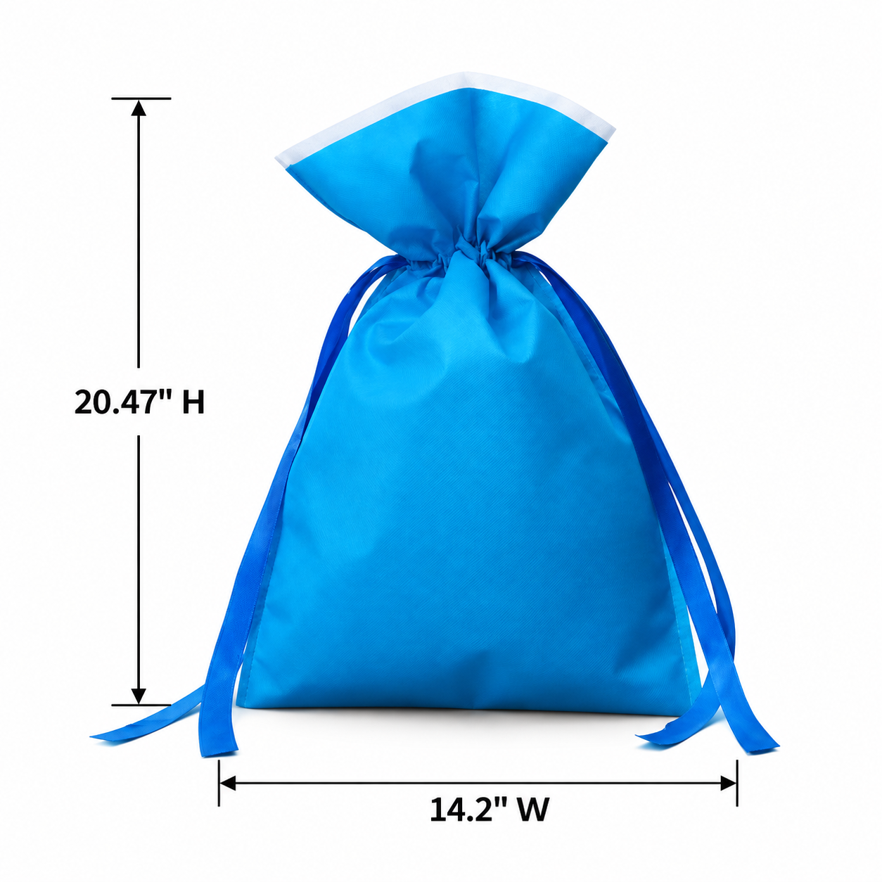 Non Woven Drawstring Gift Bag With Satin Ribbon