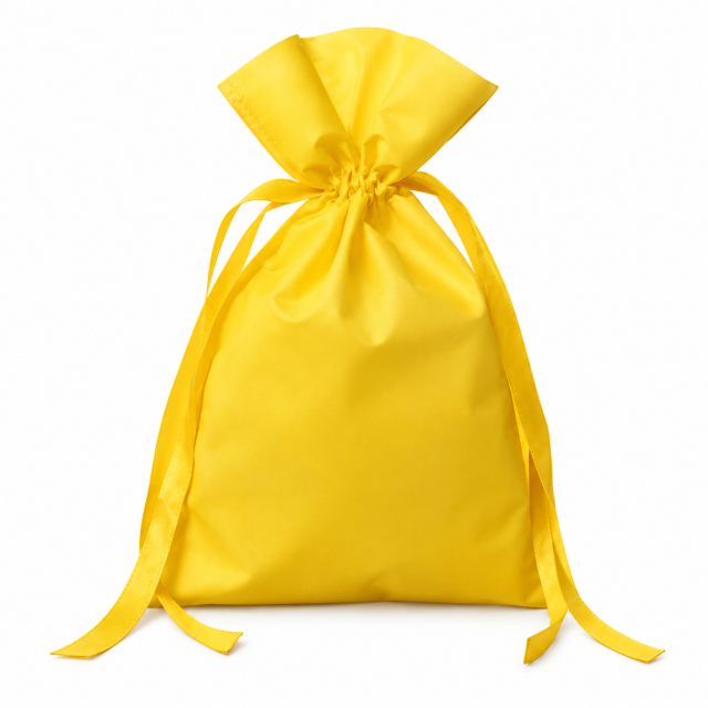 Non Woven Drawstring Gift Bag With Satin Ribbon