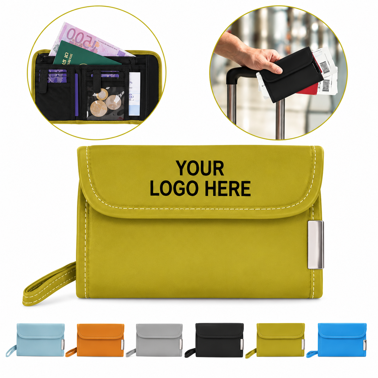 Nylon Multi Slot Travel Card Holder