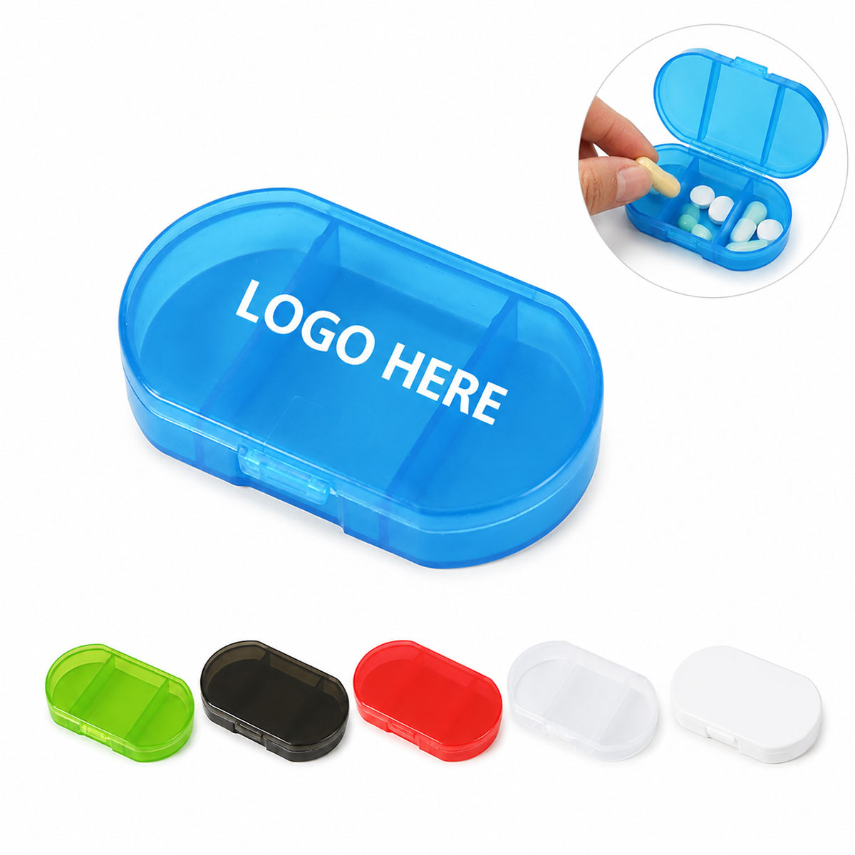 Oval Shape Pill Holder