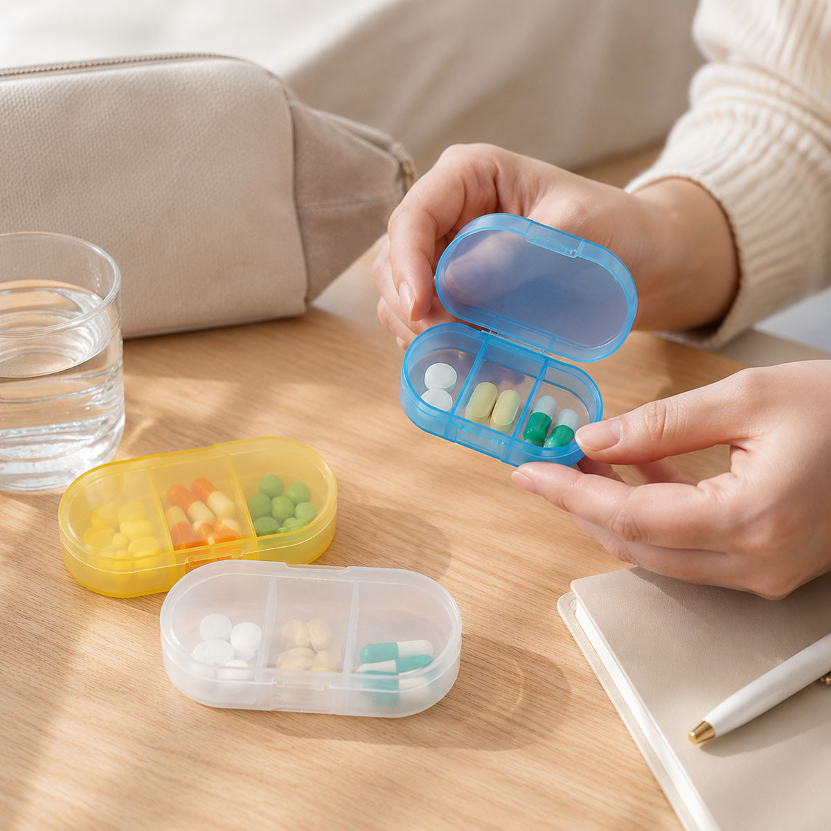 Oval Shape Pill Holder