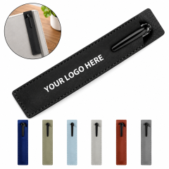 PU Leather Slant Opening Pen Sleeve